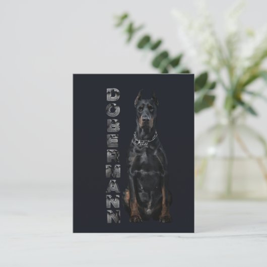 Doberman Pinscher Briefkaart (Staand voorkant)