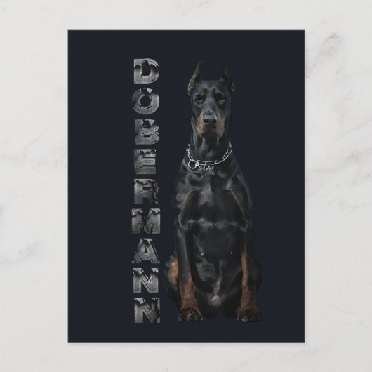 Doberman Pinscher Briefkaart (Voorkant)
