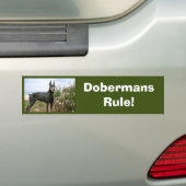 Doberman Pinscher Bumpersticker (Op auto)