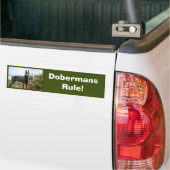 Doberman Pinscher Bumpersticker (Op Truck)