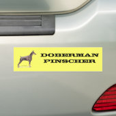 Doberman Pinscher Bumpersticker (Op auto)