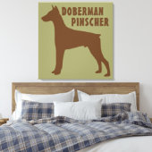 Doberman Pinscher Canvas Afdruk (Insitu (Slaapkamer))