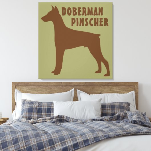 Doberman Pinscher Canvas Afdruk (Insitu (Slaapkamer))