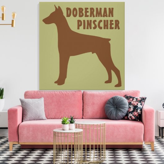 Doberman Pinscher Canvas Afdruk (Insitu (Woonkamer))