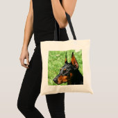 Doberman Pinscher Canvas tas (Voorkant (product))