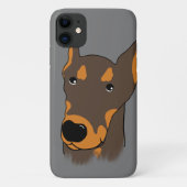doberman pinscher Cartoon iPhone / iPad case (Achterkant)