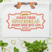 Doberman Pinscher Chef Baking Gingerbread Theedoek (Gevouwen)