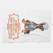 Doberman Pinscher Chef Baking Gingerbread Theedoek (Horizontaal)