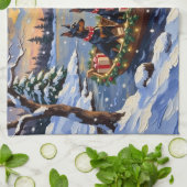 Doberman Pinscher Christmas Boat Holiday Theedoek (Gevouwen)