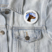 Doberman Pinscher Clouds - Button (In situ)