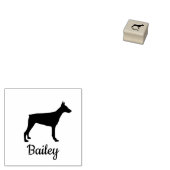 Doberman Pinscher Custom Dog Name Rubberstempel (Gestempeld)