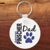 Doberman Pinscher Dad 2 Sleutelhanger (Voorkant)