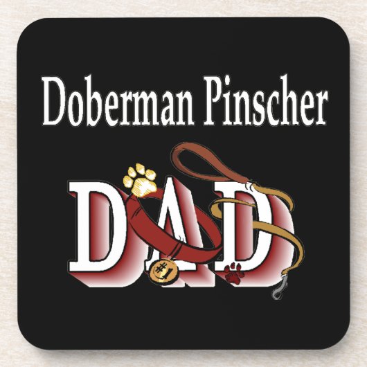 Doberman Pinscher Dad Drankjes Onderzetter (Voorkant)