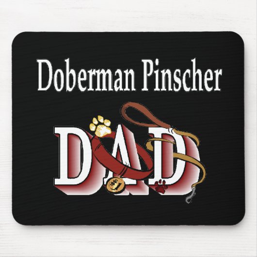 Doberman Pinscher DAD Gifts Muismat (Voorkant)