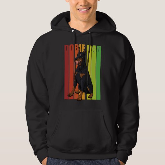 Doberman Pinscher Dad Hoodie (Voorkant)