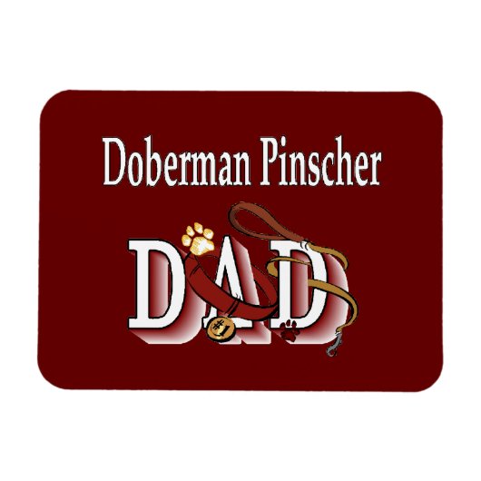Doberman Pinscher Dad Magneet (Horizontaal)