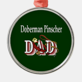 Doberman Pinscher Dad Metalen Ornament