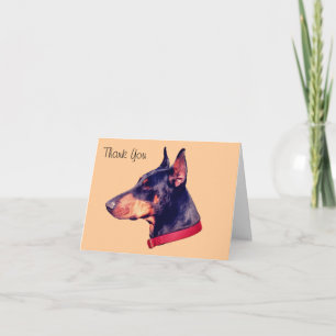 Doberman Pinscher  Dank je wel Bedankkaart