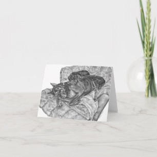 Doberman Pinscher & de Tekening van het Puppy door Kaart