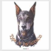 Doberman Pinscher Decal Dog Art Sticker (Vel)