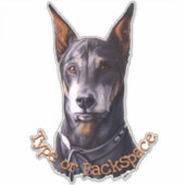 Doberman Pinscher Decal Dog Art Sticker (Voorkant)
