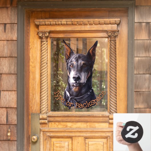 Doberman Pinscher Decal Dog Art Window Clings (Huis Deur)