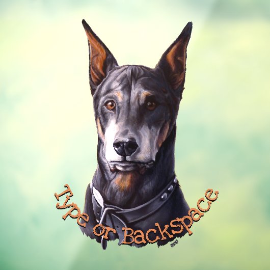 Doberman Pinscher Decal Dog Art Window Clings (Vel 3)