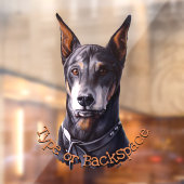 Doberman Pinscher Decal Dog Art Window Clings (Vel 2)