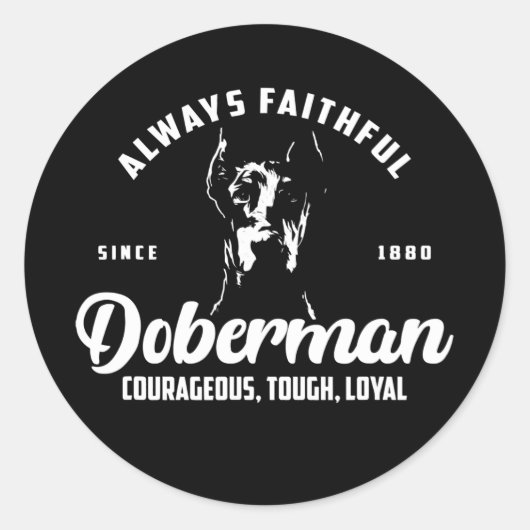 Doberman Pinscher Dobie Best Doberman Mam Pap Ronde Sticker (Voorkant)