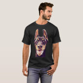 Doberman Pinscher Dobie Dog Design T-shirt (Voorkant volledig)