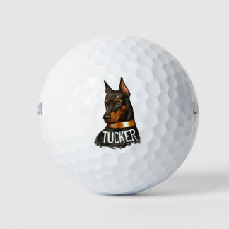 Doberman pinscher, dobie pinscher hondenliefhebber golfballen