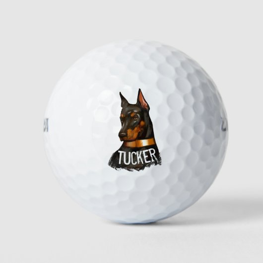 Doberman pinscher, dobie pinscher hondenliefhebber golfballen (Voorkant)