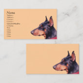 Doberman Pinscher Dog Animal Visitekaartje (Voorkant / Achterkant)