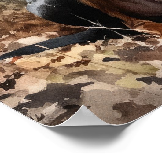 Doberman Pinscher Dog Art Print Poster (Hoek)