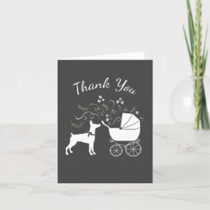 Doberman Pinscher Dog Baby shower Bedankkaart