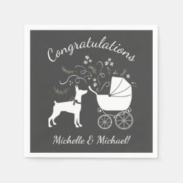Doberman Pinscher Dog Baby shower Servet