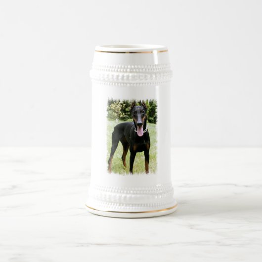 Doberman Pinscher Dog Beer Stein Bierpul (Center)