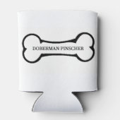 doberman pinscher dog bone blikjeskoeler (Achterkant)