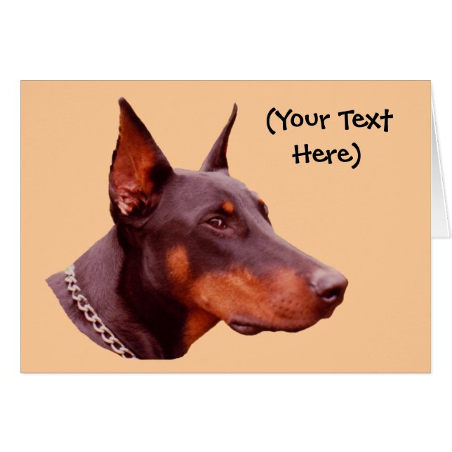 Doberman Pinscher Dog Card (Voorkant Horizontaal)