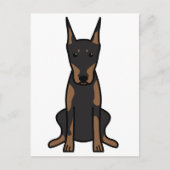 Doberman Pinscher Dog Cartoon Briefkaart (Voorkant)