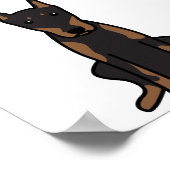 Doberman Pinscher Dog Cartoon Poster (Hoek)