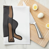 Doberman Pinscher Dog Cartoon Theedoek (Quarter Fold)