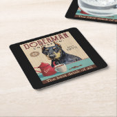 Doberman Pinscher Dog Coffee Kartonnen Onderzetters (Schuin)