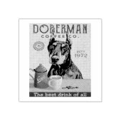 Doberman Pinscher Dog Coffee Rubberstempel (Afrduk)
