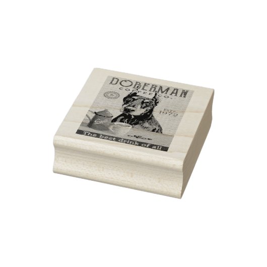 Doberman Pinscher Dog Coffee Rubberstempel (Stempel)