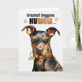 Doberman Pinscher Dog Greatest HuMOM Moederdag Feestdagen Kaart