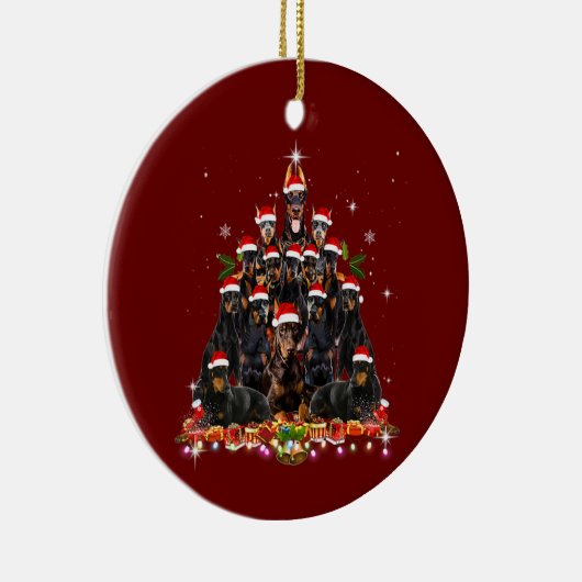 Doberman Pinscher Dog Keramisch Ornament (Rechts)