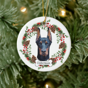 Doberman Pinscher dog Keramisch Ornament