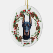 Doberman Pinscher dog Keramisch Ornament (Rechts)