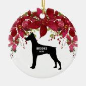 Doberman Pinscher Dog - kerstboom Keramisch Ornament (Voorkant)